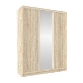 Шкаф-купе 1800 Домашний зеркало/лдсп Дуб сонома
