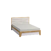 Айрис 308 (спальня) Кровать Люкс (1400) Белый-Дуб золотистый