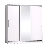 Strike 2000 Шкаф-купе зеркало/лдсп Белый