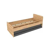 Лойс 80 (молодежная) Кровать Дуб золотистый / Графит