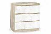 Комод Рио-3 Дуб сонома/Бетон пайн белый