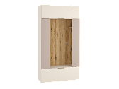 FEDERICA ШП-02 шкаф для прихожей сатин/дуб эвок/глиняный серый