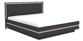 Анона 1 (спальня) Кровать со стационарным основанием (1800) металл Антрацит / Дуб Сонома