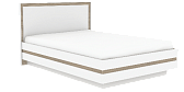 Анона 10 (спальня) Кровать со стационарным основанием (1400) металл Белый/Дуб Сонома
